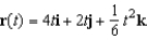 The position vector   describes the path of an object moving in space. Find the acceleration   of the object. A)    B)    C)    D)    E)   