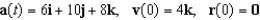 Use the given acceleration function and initial conditions to find the position at time t = 1.   A)    B)    C)    D)    E)   