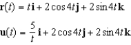 Use the properties of the derivative to find   given the following vector-valued functions.   A)  2 B)    C)    D)  5 E)   