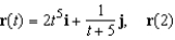 Evaluate (if possible)  the vector-valued function at the point given.   A)    B)    C)    D)    E)   
