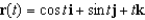 Sketch the curve represented by the vector-valued function   and give the orientation of the curve. A)    B)    C)    D)    E)   