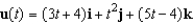 Suppose the two particles travel along the space curves   and   . A collision will occur at the point of intersection P if both particles are at P at the same time. Find the point of collision. A)    B)    C)    D)    E)   
