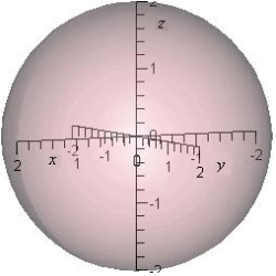 Identify the equation (written in terms of cylindrical or spherical coordinates)  of the following graph.   A)    B)    C)    D)    E)   