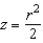 Identify the equation (written in terms of cylindrical or spherical coordinates)  of the following graph.   A)    B)    C)    D)    E)   