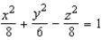 Identify the following quadric surface.   A)  hyperboloid of two sheets B)  elliptic cone C)  ellipsoid D)  elliptic paraboloid E)  hyperboloid of one sheet
