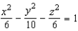 Identify the following quadric surface.   A)  ellipsoid B)  elliptic cone C)  elliptic paraboloid D)  hyperboloid of one sheet E)  hyperboloid of two sheets