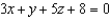 Find an equation of a plane passing through the points   and perpendicular to the plane   . A)    B)    C)    D)    E)   