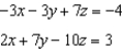 Determine whether the following planes are parallel, orthogonal, or neither. If they are neither parallel nor orthogonal, find the angle of intersection.   A)  The planes are neither parallel nor orthogonal, the angle of intersection is   . B)  The planes are neither parallel nor orthogonal, the angle of intersection is   . C)  The planes are orthogonal. D)  The planes are parallel.
