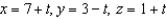 Two insects are crawling along different lines in three-space. At time t (in minutes) , the first insect is at the point   where   . Also, at time t, the second insect is at the point   where   . Assume distances are given in inches. Find the distance between the two insects at time   . Round your answer to two decimal places. A)    inches B)    inches C)    inches D)    inches E)    inches