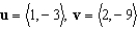 Determine whether u and v are orthogonal, parallel and pointing in the same direction, parallel and pointing in opposite directions, or neither.   A)  Orthogonal B)  Parallel, opposite direction C)  Parallel, same direction D)  Neither parallel nor orthogonal