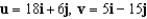 Determine whether u and v are orthogonal, parallel or neither.   A)  Parallel, same direction B)  Orthogonal C)  Neither parallel nor orthogonal D)  Parallel, opposite direction