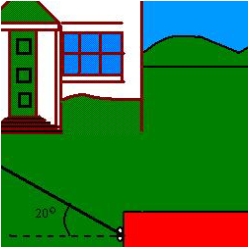 Suppose a toy wagon is pulled by exerting a force of 25 pounds on a handle that makes a   angle with the horizontal as shown in the figure below. Find the work done in pulling the wagon 50 feet. Round your answer to one decimal place.   A)  1,200.0 ft-lb B)  427.5 ft-lb C)  2,350.2 ft-lb D)  1,174.6 ft-lb E)  2,348.2 ft-lb