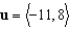 Find the vector v with the given magnitude ||v|| = 185 and the same direction as   . A)      ,     B)      ,       C)        ,     D)      ,     E)      ,    
