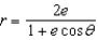 Identify the conic for the polar equation   when   . A)  hyperbola B)  parabola C)  ellipse