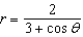 Find the eccentricity and distance from the pole to the directrix of the conic. Then sketch and identify the graph. Use a graphing utility to confirm your results.   A)  eccentricity:   Distance from pole to directrix:   The graph is an ellipse.   B)  eccentricity: 3 Distance from pole to directrix:   The graph is an ellipse.   C)  eccentricity:   Distance from pole to directrix:   The graph is an ellipse.   D)  eccentricity: 3 Distance from pole to directrix:   The graph is a hyperbola.   E)  eccentricity: 3 Distance from pole to directrix:   The graph is a hyperbola.  