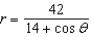 Find the distance from the pole to the directrix for the conic   . A)    B)  14 C)    D)  42 E)  7