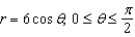 Find the area of the surface formed by revolving about the polar axis the following curve over the given interval.   A)    B)    C)    D)    E)   