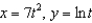 Determine the t intervals on which the curve   is concave downward or concave upward. A)  concave downward:   ; concave upward:   B)  concave downward:   ; concave upward:   C)  concave downward:   D)  concave upward:   E)  concave downward:  
