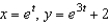 Sketch the curve represented by the parametric equations   . A)    B)    C)    D)    E)   