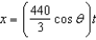 The parametric equations for the path of a projectile launched at a height h feet above the ground, at an angle   with the horizontal and having an initial velocity of   feet per second is given by   and   . The center field fence in a ballpark is   feet high and   feet from home plate. The ball is hit 3 feet above the ground. It leaves the bat at an angle of   degrees with the horizontal at a speed of 100 miles per hour as shown in the figure. Find the minimum angle at which the ball must leave the bat in order for the hit to be a home run using the parametric equations   and   . Round your answer to one decimal place.   A)    B)    C)    D)    E)   