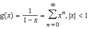 Explain how to use the geometric series   to find the series for the function   . A)  replace x with   B)  replace x with   and multiply the series by   C)  replace x with   and divide the series by 9 D)  replace x with   and divide the series by 9 E)  replace x with  