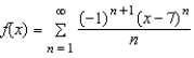 Consider the function given by   . Find the interval of convergence for   . A)    B)    C)    D)    E)   
