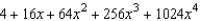 Find the fourth degree Maclaurin polynomial for the function.   A)    B)    C)    D)    E)   