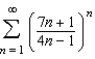 Use the Root Test to determine the convergence or divergence of the series.   A)  converges B)  diverges C)  Root Test inconclusive