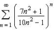 Use the Root Test to determine the convergence or divergence of the series.   A)  Root Test inconclusive B)  converges C)  diverges