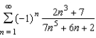 Use the Alternating Series Test (if possible)  to determine whether the series   converges or diverges? A)    B)    C)  Alternating Series Test cannot be applied