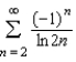 Determine whether the series   converges conditionally or absolutely, or diverges. A)  The series converges absolutely. B)  The series diverges. C)  The series converges absolutely but does not converge conditionally. D)  The series converges conditionally but does not converge absolutely.