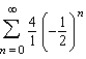 Match the series with the graph of its sequence of partial sums.   A)    B)    C)    D)    E)   
