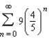 Find the sum of the convergent series.   A)  4 B)  36 C)  9 D)  27 E)  45