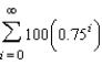 Suppose the annual spending by tourists in a resort city is $100 million. Approximately 75% of that revenue is again spent in the resort city, and of that amount approximately 75% is again spent in the same city, and so on. Summing all of this spending indefinitely, leads to the geometric series   . Find the sum of this series. A)  $800 million B)  $401 million C)  $200 million D)  $801 million E)  $400 million