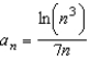 Determine the convergence or divergence of the sequence with the given nth term. If the sequence converges, find its limit.   A)  The sequence converges to -1. B)  The sequence converges to 0. C)  The sequence diverges. D)  The sequence converges to 1. E)  The sequence diverges to 1.