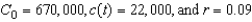 Suppose the capitalized cost C is given by   where   is the original investment, t is the time in years, r is the annual interest rate compounded continuously, and   is the annual cost of maintenance. Find the capitalized cost C of an asset forever if   . Round your answer to the nearest dollar. A)    B)    C)    D)    E)   
