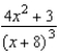 Write the form of the partial fraction decomposition for the following rational expression.   A)    B)    C)    D)    E)   