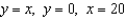 Use the shell method to set up and evaluate the integral that gives the volume of the solid generated by revolving the plane region about the x-axis.   A)    B)    C)    D)    E)   