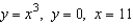 Use the disk or shell method to find the volume of the solid generated by revolving the region bounded by the graphs of the equations about the line   .   A)    B)    C)    D)    E)   