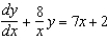 Solve the first order linear differential equation.   A)    B)    C)    D)    E)   