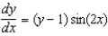 Solve the first-order linear differential equation   . A)    B)    C)    D)    E)   