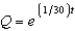 A 300-gallon tank is full of a solution containing 35 pounds of concentrate. Starting at time   distilled water is added to the tank at a rate of 30 gallons per minute, and the well-stirred solution is withdrawn at the same rate. Find the amount of concentrate Q in the solution as a function of t. A)    B)    C)    D)    E)   