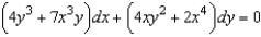 Use   as a integrating factor to find the general solution of the differential equation   . A)    B)    C)    D)    E)   