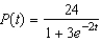 The logistic function   models the growth of a population. Identify the initial population. A)  6 B)  8 C)  3 D)  24 E)  2
