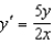 Find an equation of the graph that passes through the point (7, 3)  and has the slope   . A)    B)    C)    D)    E)   