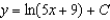 Solve the homogeneous differential equation   . A)    B)    C)    D)    E)   