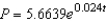 Suppose that the population (in millions)  of Paraguay in 2007 was 6.7 and that the expected continuous annual rate of change of the population is 0.024. Find the exponential growth model   for the population by letting   correspond to 2000. Round your answer to four decimal places. A)    B)    C)    D)    E)   