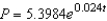 Suppose that the population (in millions)  of Paraguay in 2007 was 6.7 and that the expected continuous annual rate of change of the population is 0.024. Find the exponential growth model   for the population by letting   correspond to 2000. Round your answer to four decimal places. A)    B)    C)    D)    E)   
