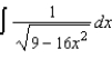 Find the indefinite integral.   A)    B)    C)    D)    E)   