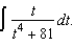 Find the integral   A)    B)    C)    D)    E)   